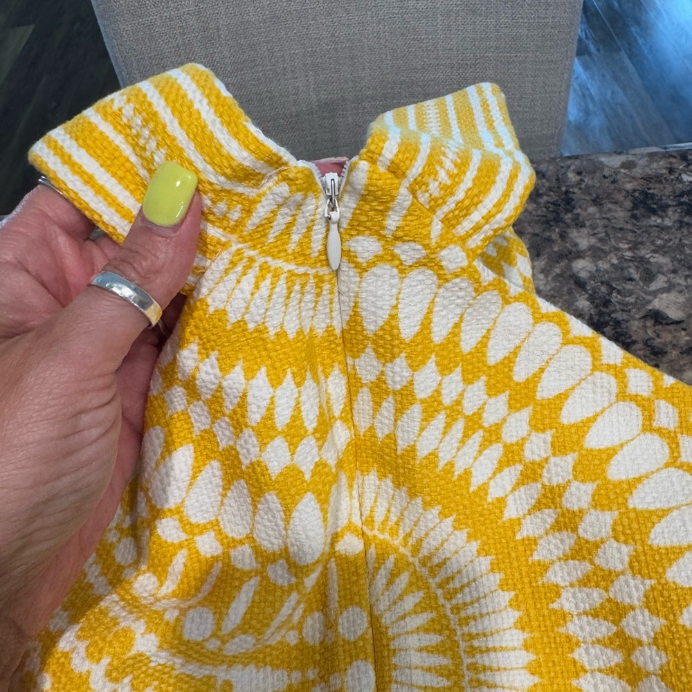 Women’s Taylor Yellow and White Patterned Dress - Picture 5 of 7